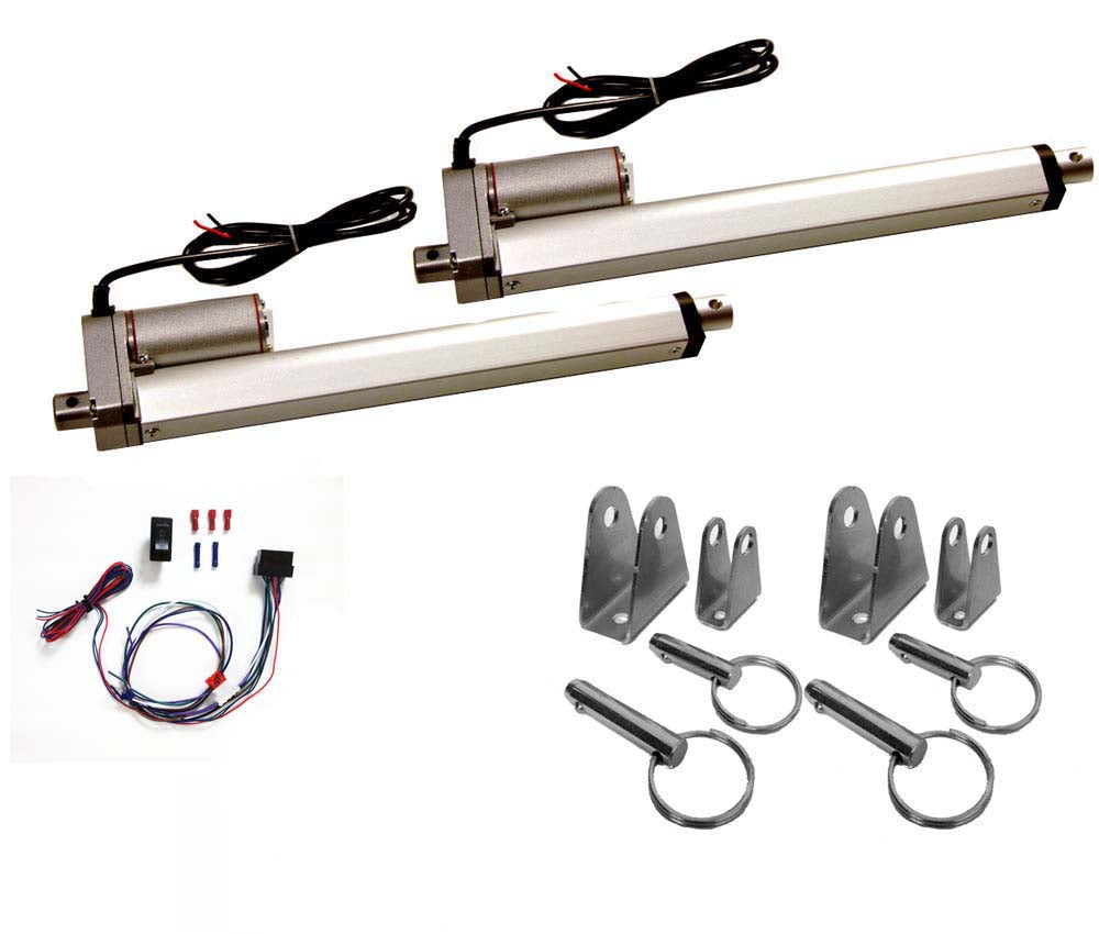 2 Heavy Duty Linear Actuator 12v, 10 Stroke: Includes Switch & Brackets
