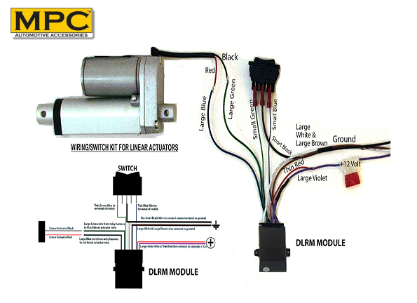 Wiring, Switch & Relay Kit for Linear Actuators - Includes Relays & Instructions