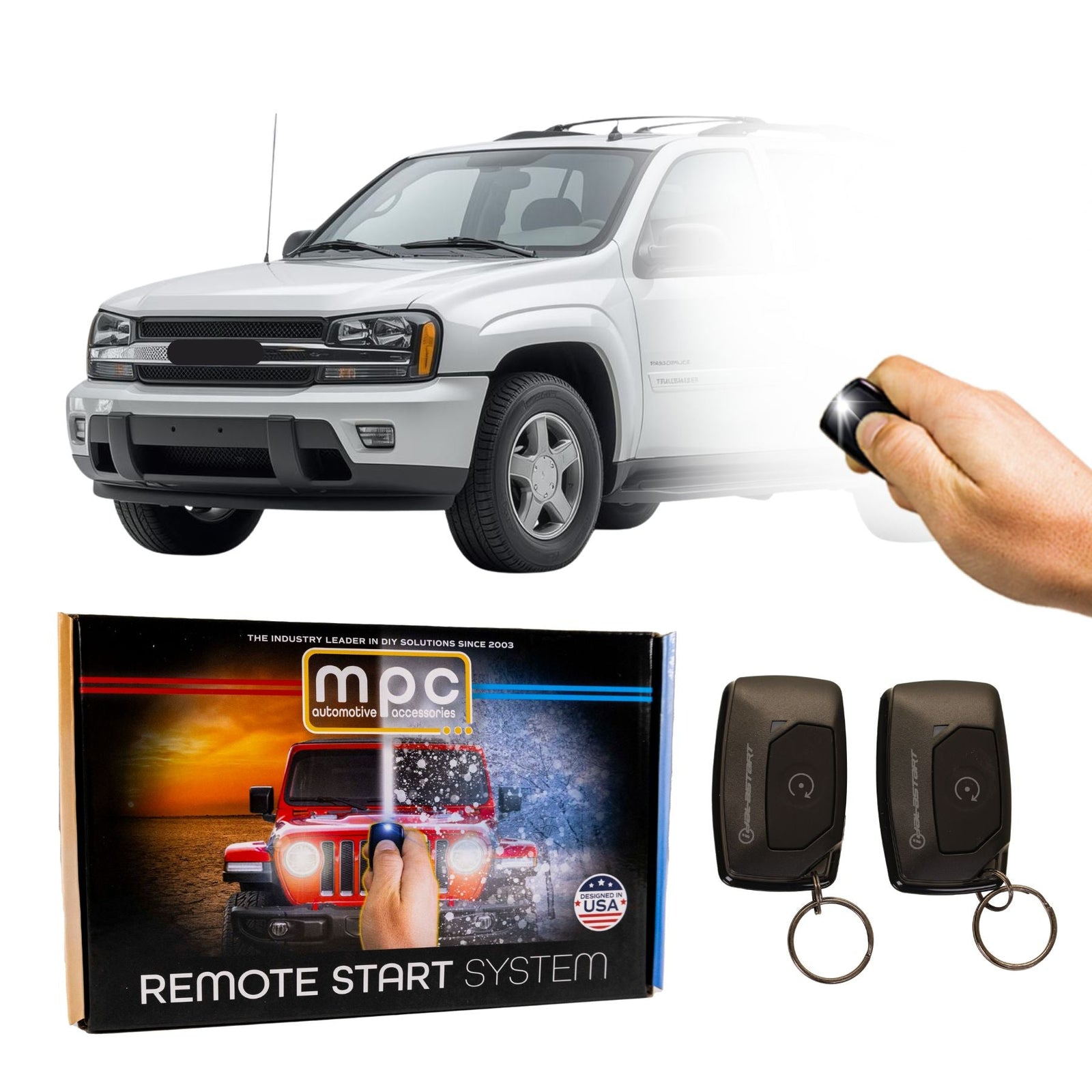1 - Button Remote Start For 2002 - 2008 Chevrolet Trailblazer - Prewired - MyPushcart