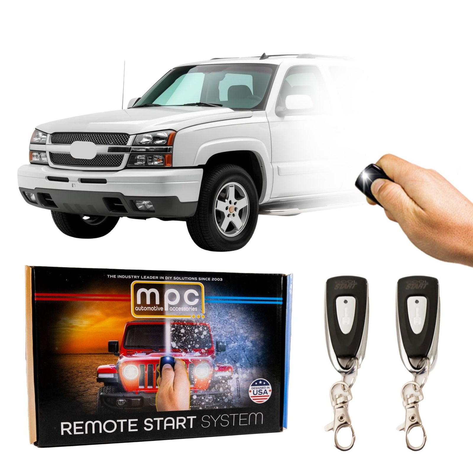 1 - Button Remote Start Kit For 2003 - 2006 Chevrolet Avalanche - Firmware Preloaded - MyPushcart