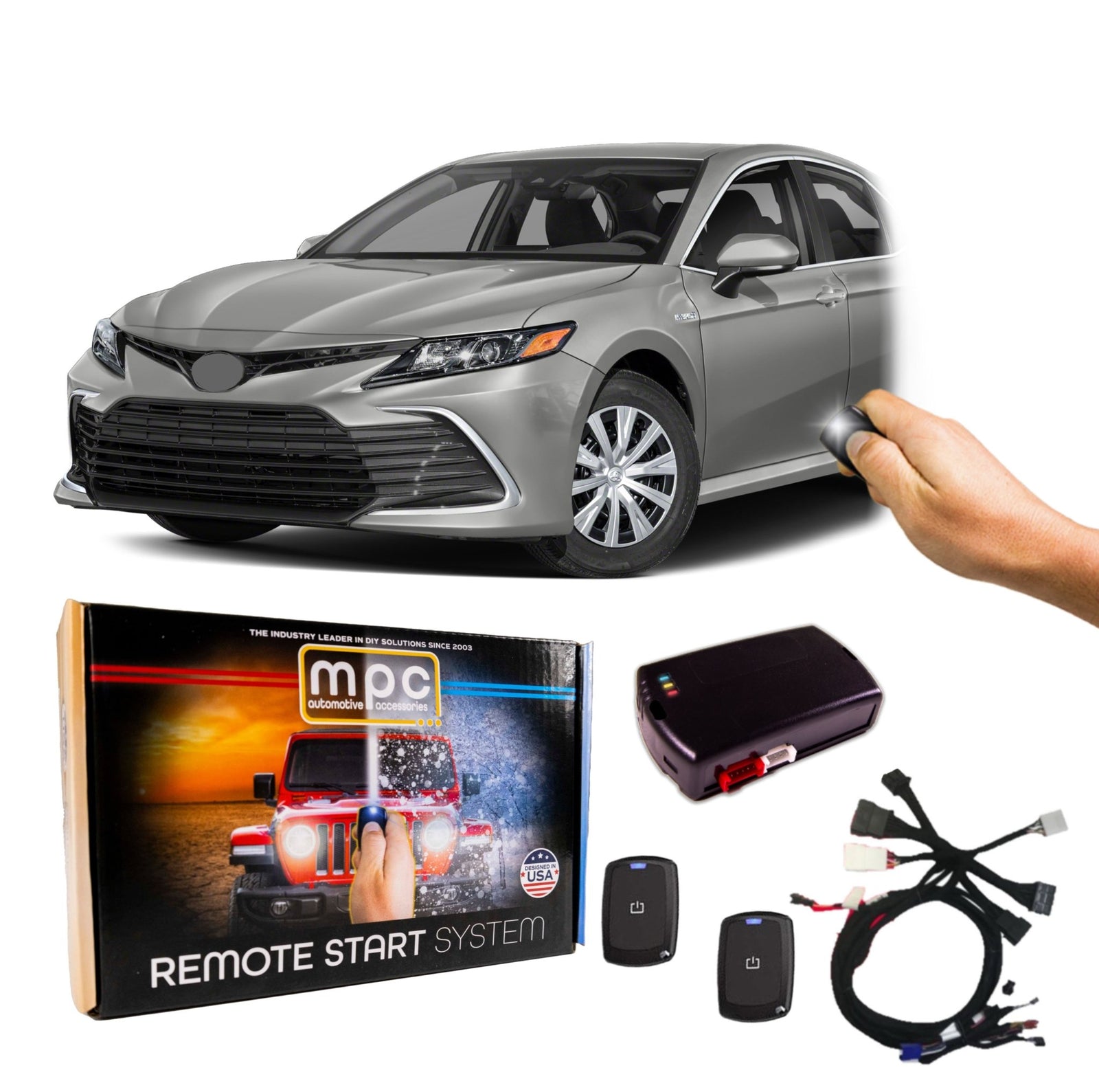 1 - Button Remote Start Kit For 2018 - 2022 Toyota Camry Hybrid - T - Harness - MyPushcart