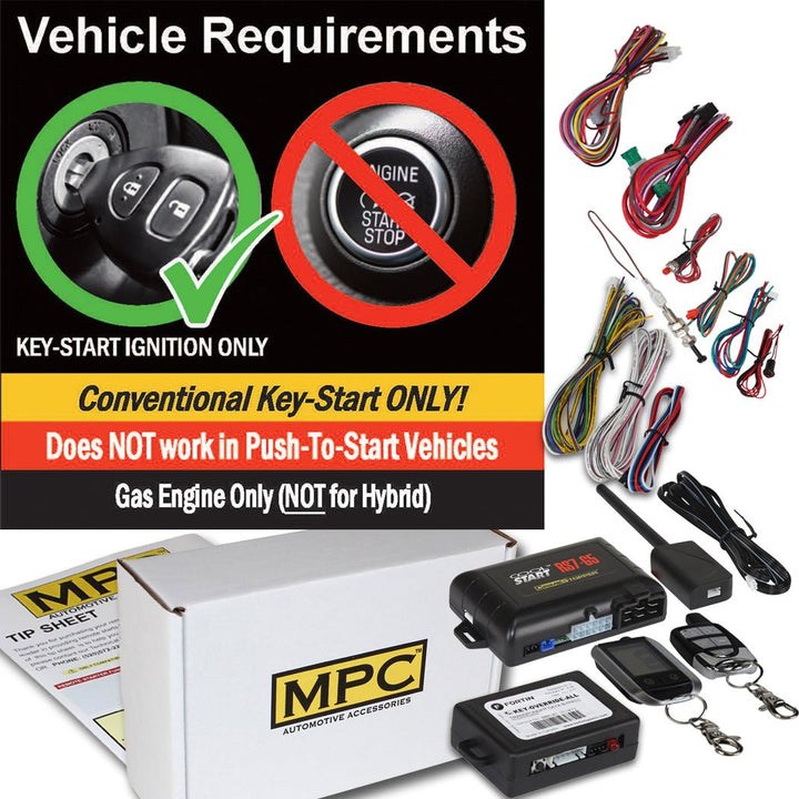 2 Way LCD Remote Start With Keyless Entry Kit For 2009 - 2010 Ford E - 350 - MyPushcart