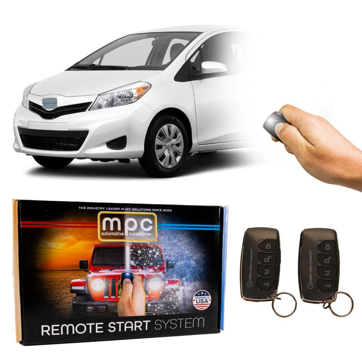 2 - Way Remote Start Kit For 2011 - 2014 Toyota Yaris::Sedan G - Key - w/T - Harness - MyPushcart