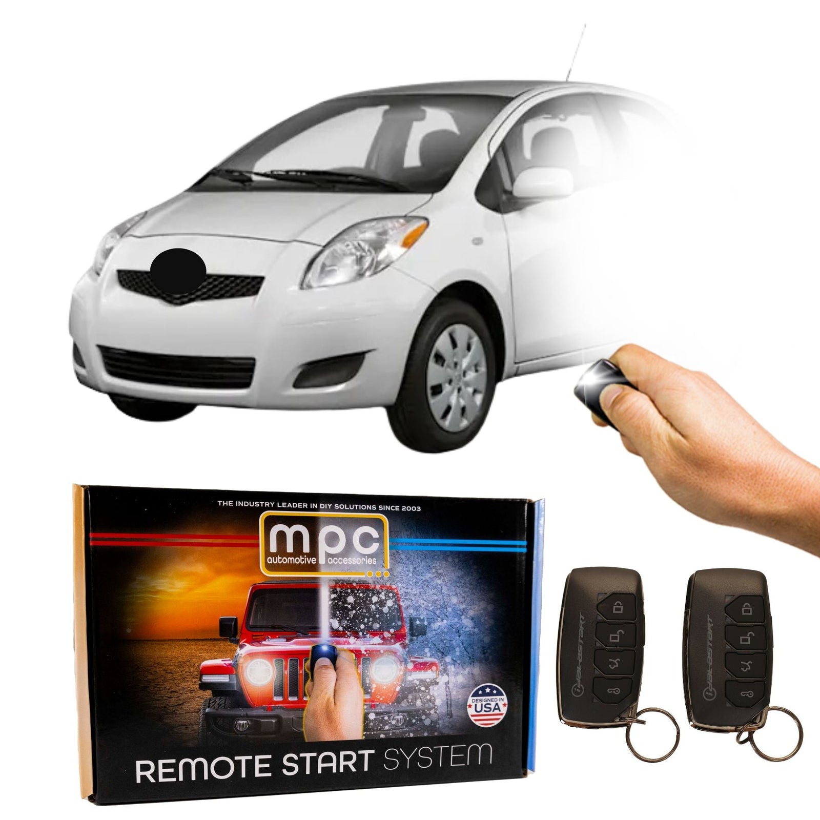 2 - Way Remote Start Kit For 2011 Toyota Yaris Hatchback G - Key - w/T - Harness - MyPushcart