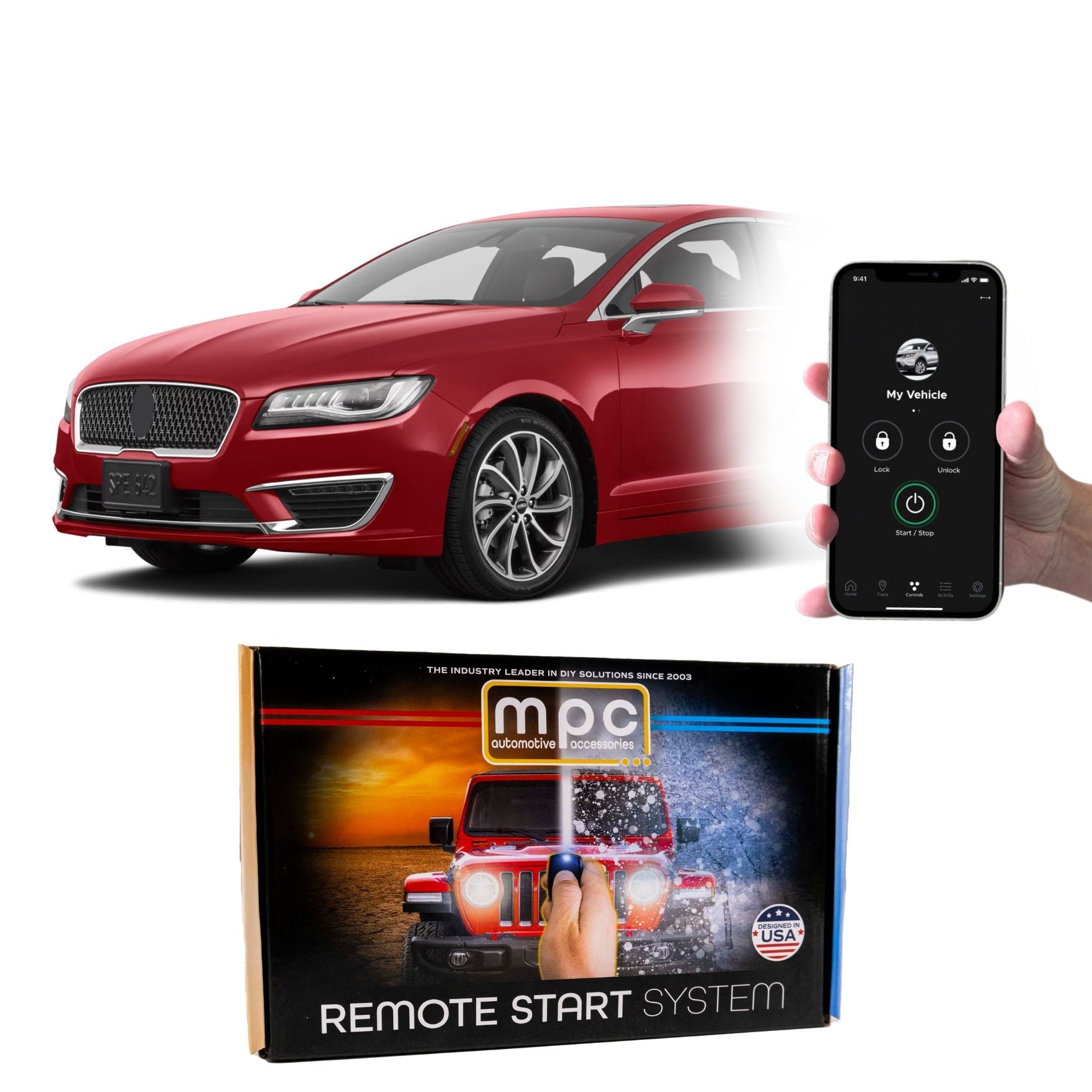 2013-2019 Lincoln MKZ Remote Start Kit - Plug & Play - Push-to-Start - MyPushcart