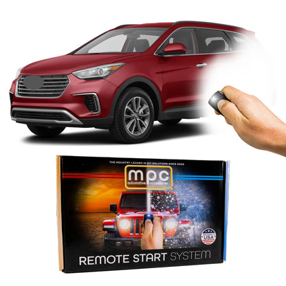 2017-2018 Hyundai Santa Fe Remote Start Kit - Semi Plug & Play - Key-to-Start - MyPushcart