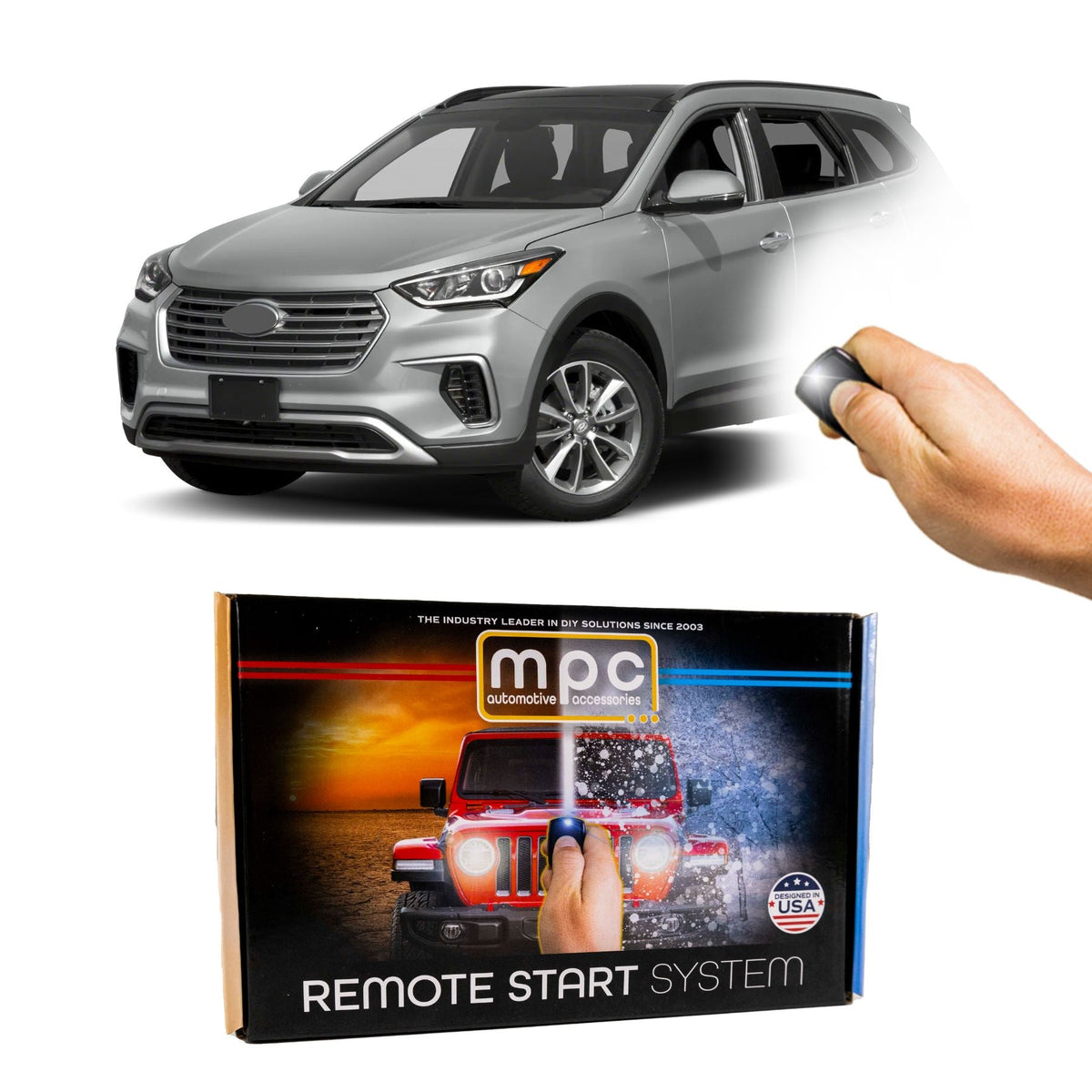 2017-2018 Hyundai Santa Fe XL Remote Start Kit - Semi Plug & Play - Key-to-Start - MyPushcart