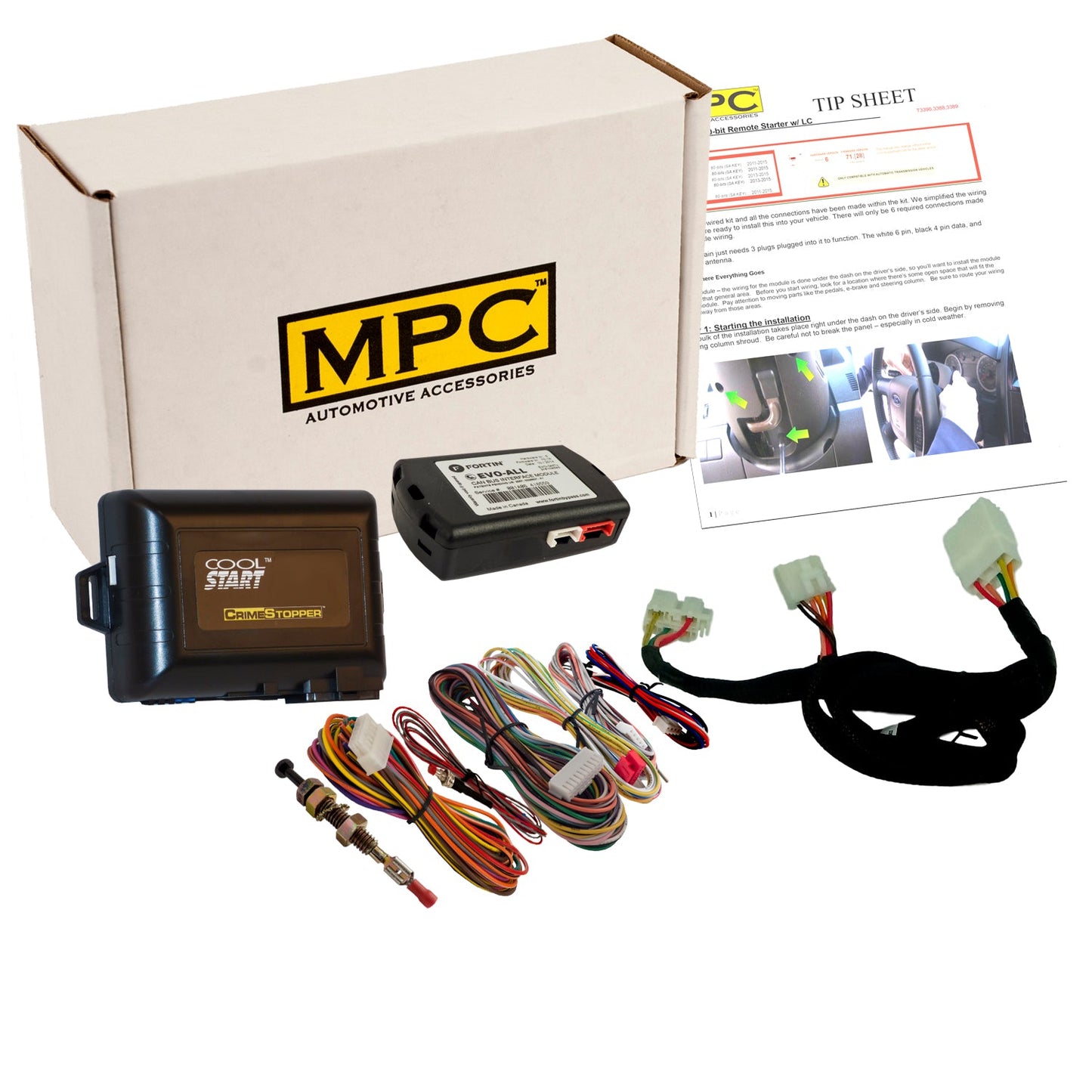 2017-2018 Kia Sportage Remote Start Kit - Semi Plug & Play - Key-to-Start - MyPushcart