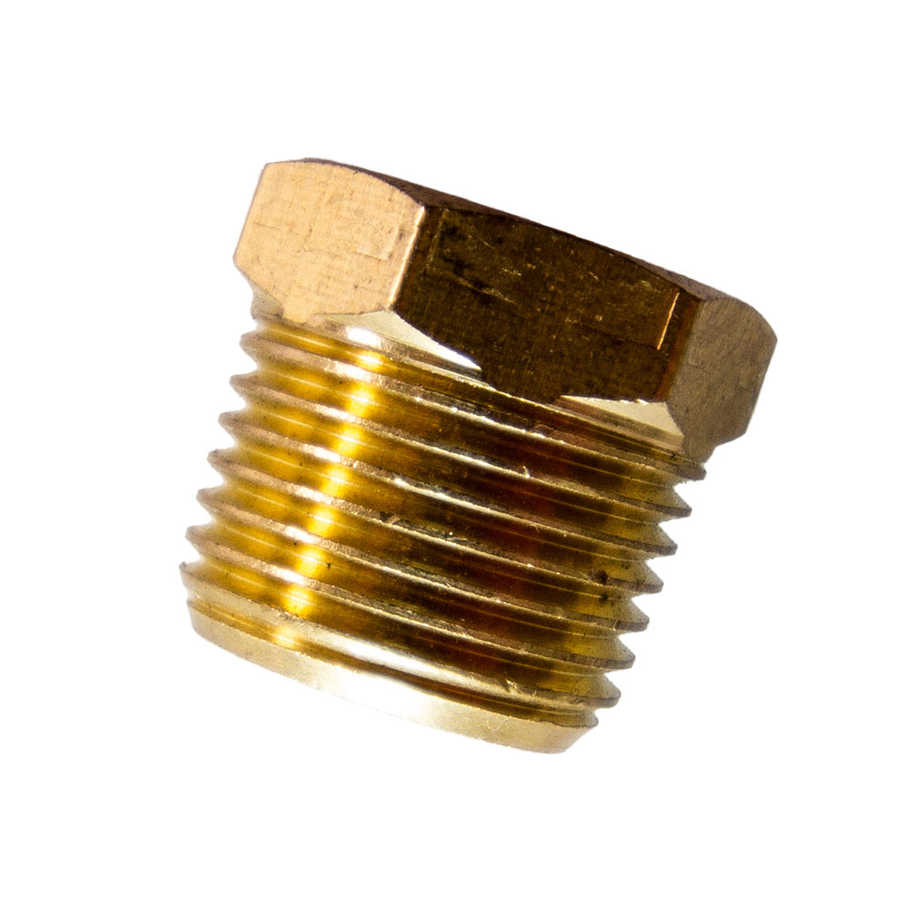 Brass Hex Plug - 1/8" Male NPT Thread