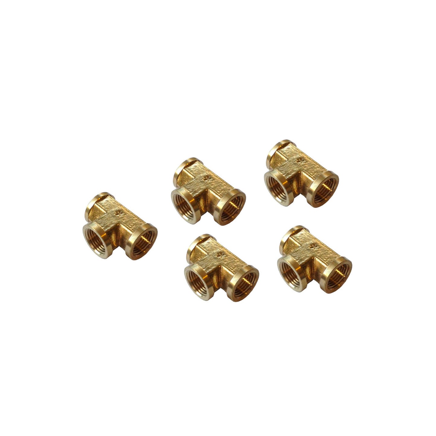3-Way Brass Manifold - 3 x 1/2" F NPT (5 PACK)