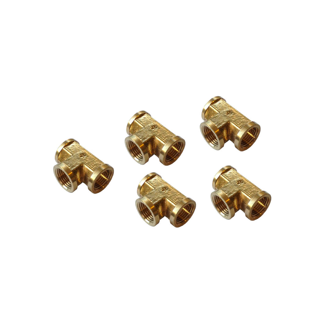 3-Way Brass Manifold - 3 x 1/8" F NPT (5 PACK)