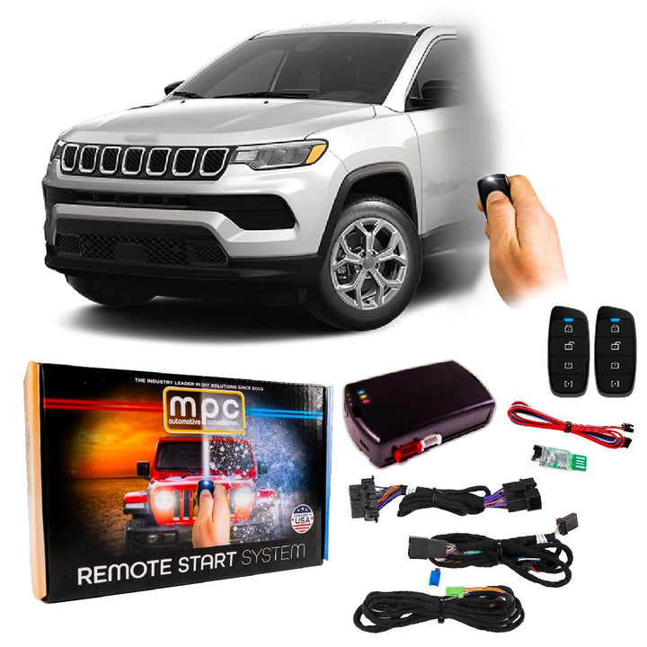 4 Button 1 Way Remote Start For 2019 - 2024 Jeep Compass - Semi Plug - n - Play - MyPushcart