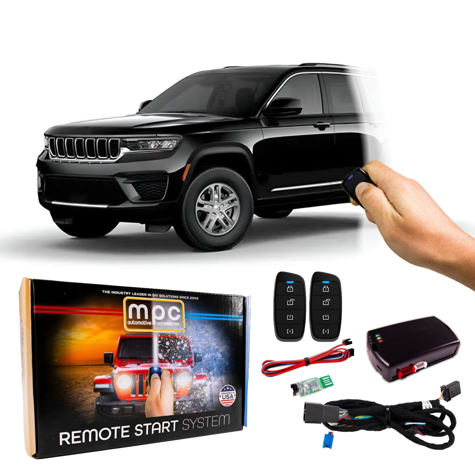 4 Button 2 Way Remote Start For 2019 - 2022 Jeep Cherokee - Semi Plug - n - Play - MyPushcart