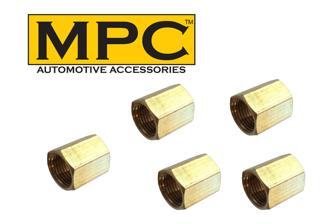 Brass Hex Coupler - 1/2" F NPT to 1/2" F NPT (5 PACK)