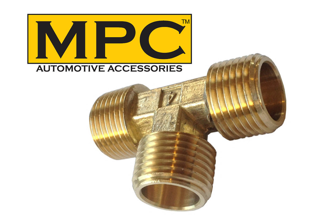 3-Way Brass Manifold - 3 x 1/2" M NPT Thread