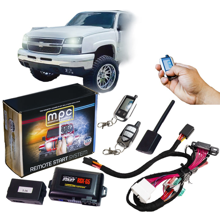 Plug & Play 2-Way LCD Remote Start For 2003-2006 Chevrolet Silverado 1500/2500/3500 - MyPushcart