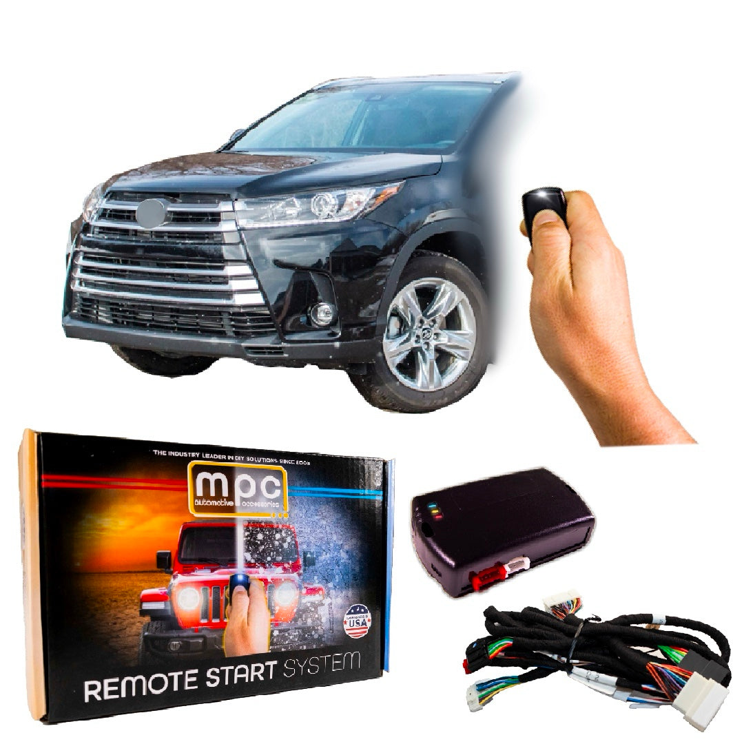 2014-2019 Toyota Highlander Remote Start Kit | Plug & Play | Push-to-Start | Lock 3X to Start | Easy Install | Factory Fob Activated