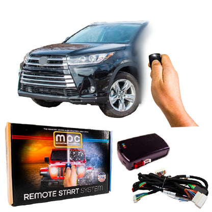 2014-2019 Toyota Highlander Remote Start Kit | Plug & Play | Push-to-Start | Lock 3X to Start | Easy Install | Factory Fob Activated