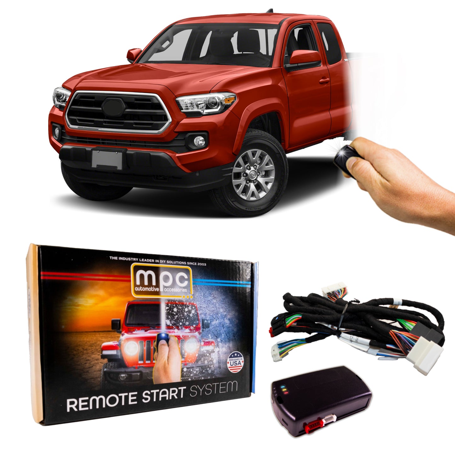 2016-2019 Toyota Tacoma Remote Start Kit | Plug & Play | Push-to-Start | Press 3X Lock To Start
