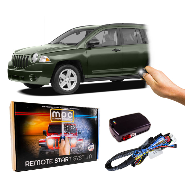 Add-on Remote Start Kit w/T-Harness For 2007 Jeep Compass - Uses OEM Remotes