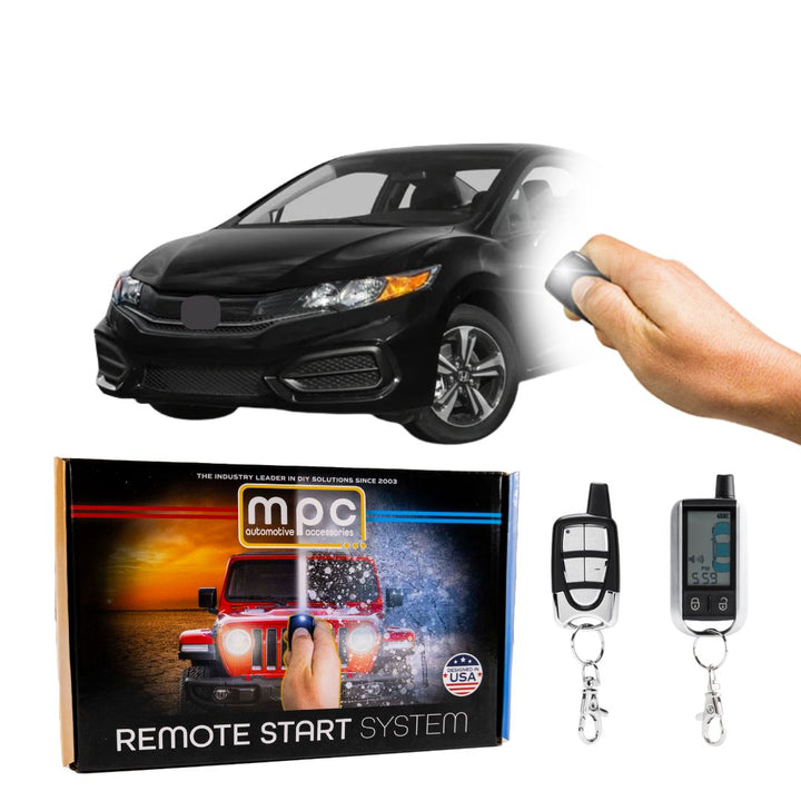 Complete 2-Way LCD Remote Start Kit For 2012-2015 Honda Civic - T-Harness