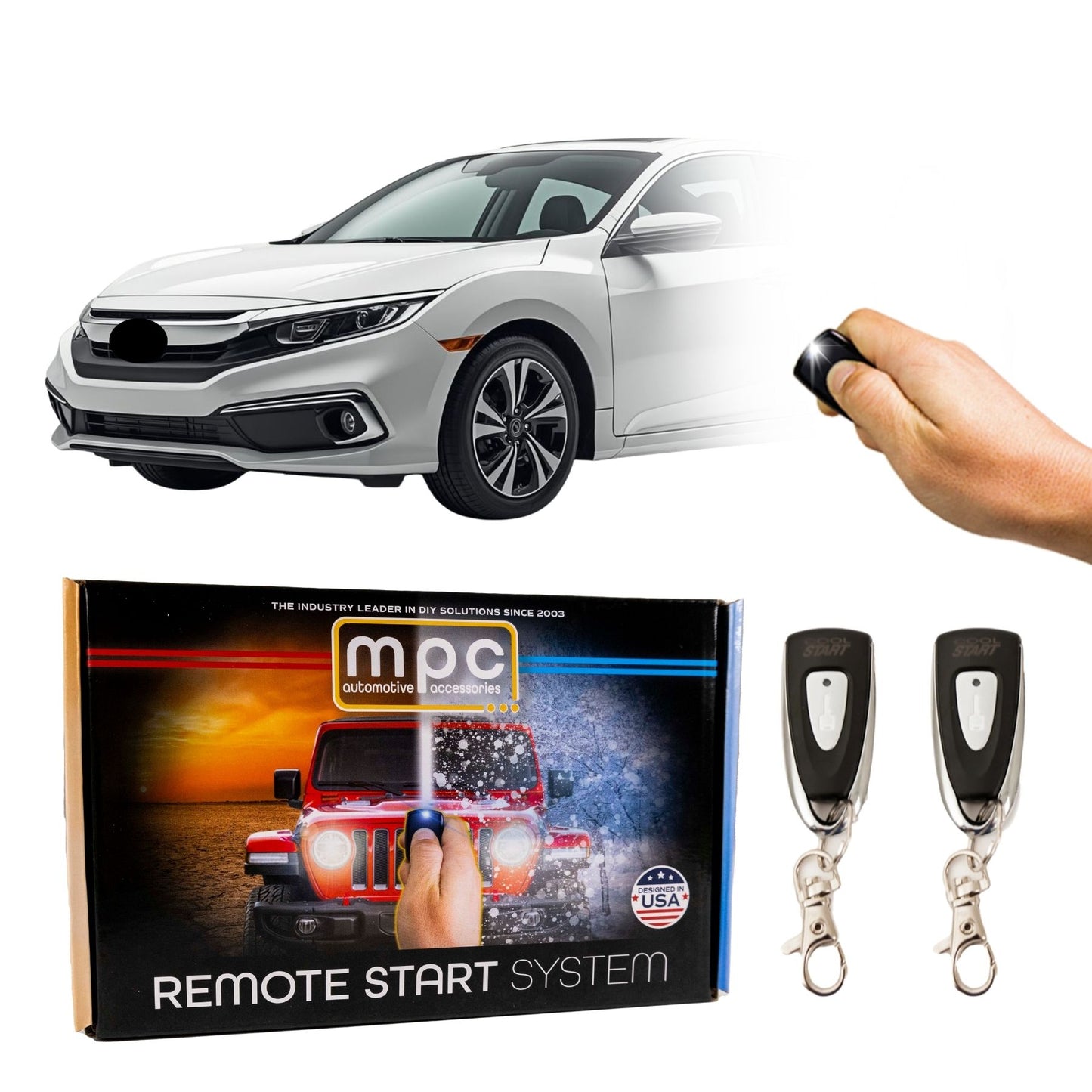 2016-2021 Honda Civic Remote Start Kit - Semi Plug & Play - Key-to-Start