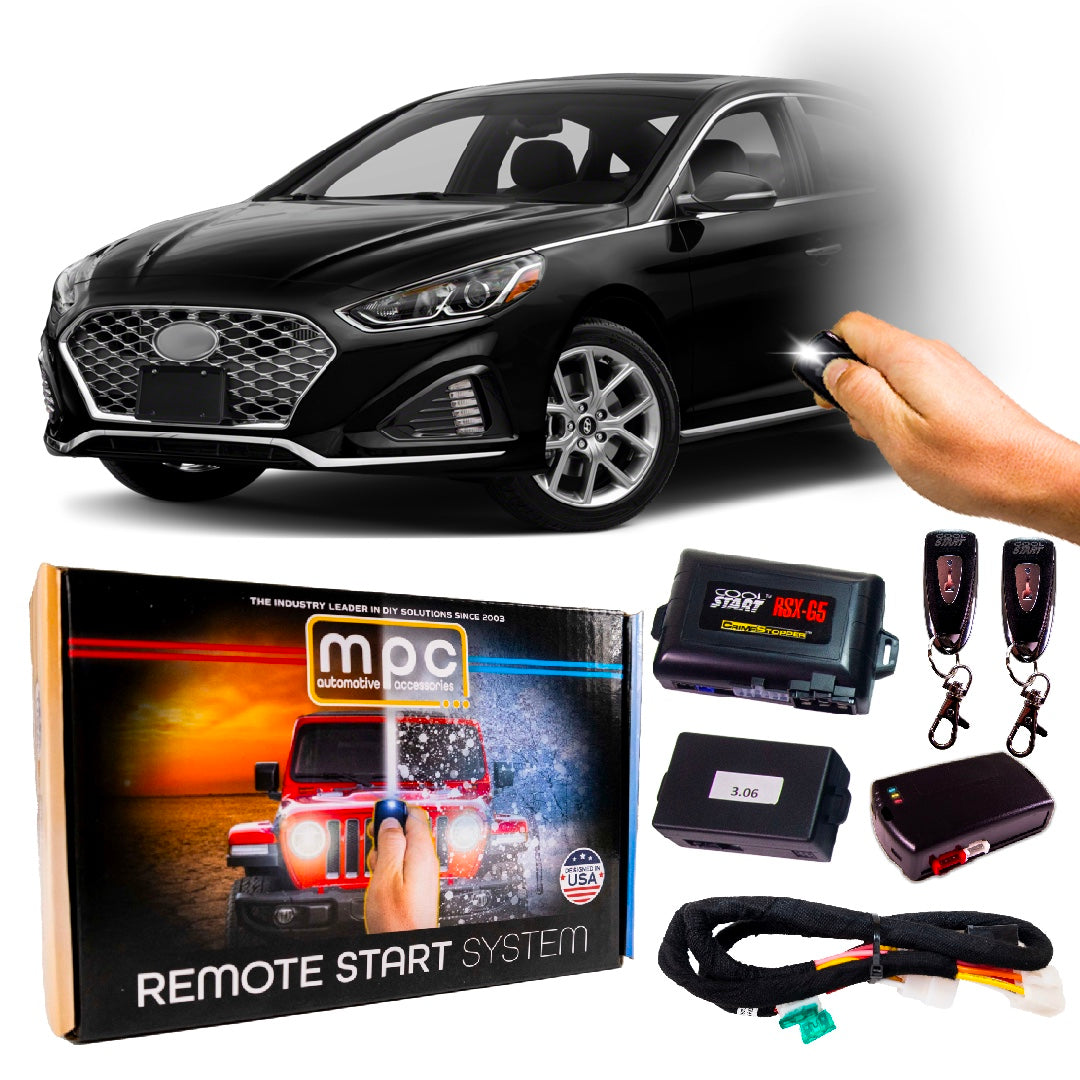 2018-2019 Hyundai Sonata Remote Start Kit - Semi Plug & Play - Key-to-Start