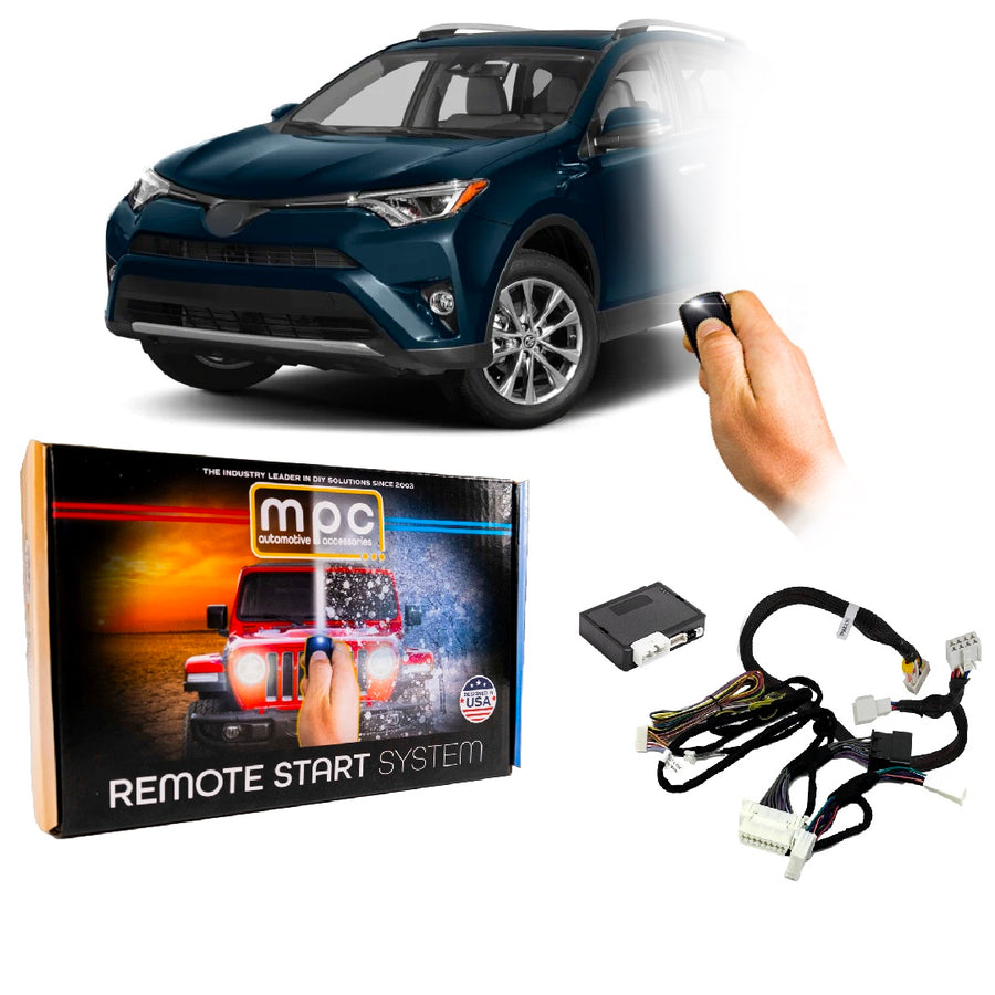 Remote Start Kit For 2013-2018 Toyota RAV4 || T-Harness Included || Press Fob 3X Lock To Start || Gas || Key To Start (H-KEY Only) - MyPushcart