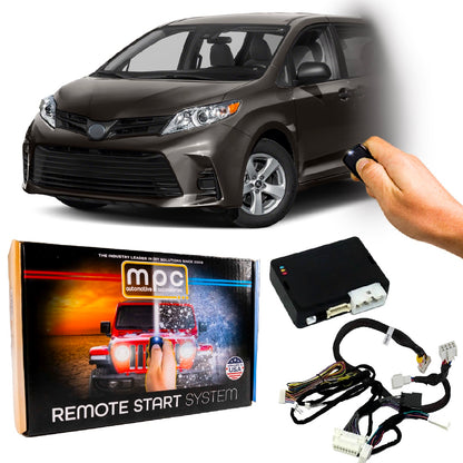 Remote Start Kit For 2015-2020 Toyota Sienna || Plug n Play Harness Included || Press Fob 3X Lock To Start