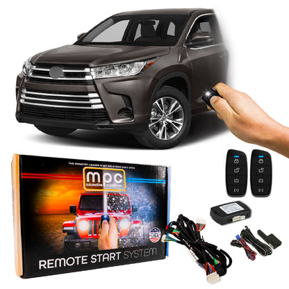Remote Starter Toyota Highlander Hybrid 2014-2019 | 2-Way Remotes | Plug & Play