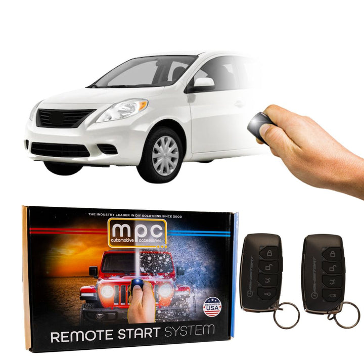 2-Way Remote Start Kit w/Keyless Entry For 2012 Nissan Versa Hatchback