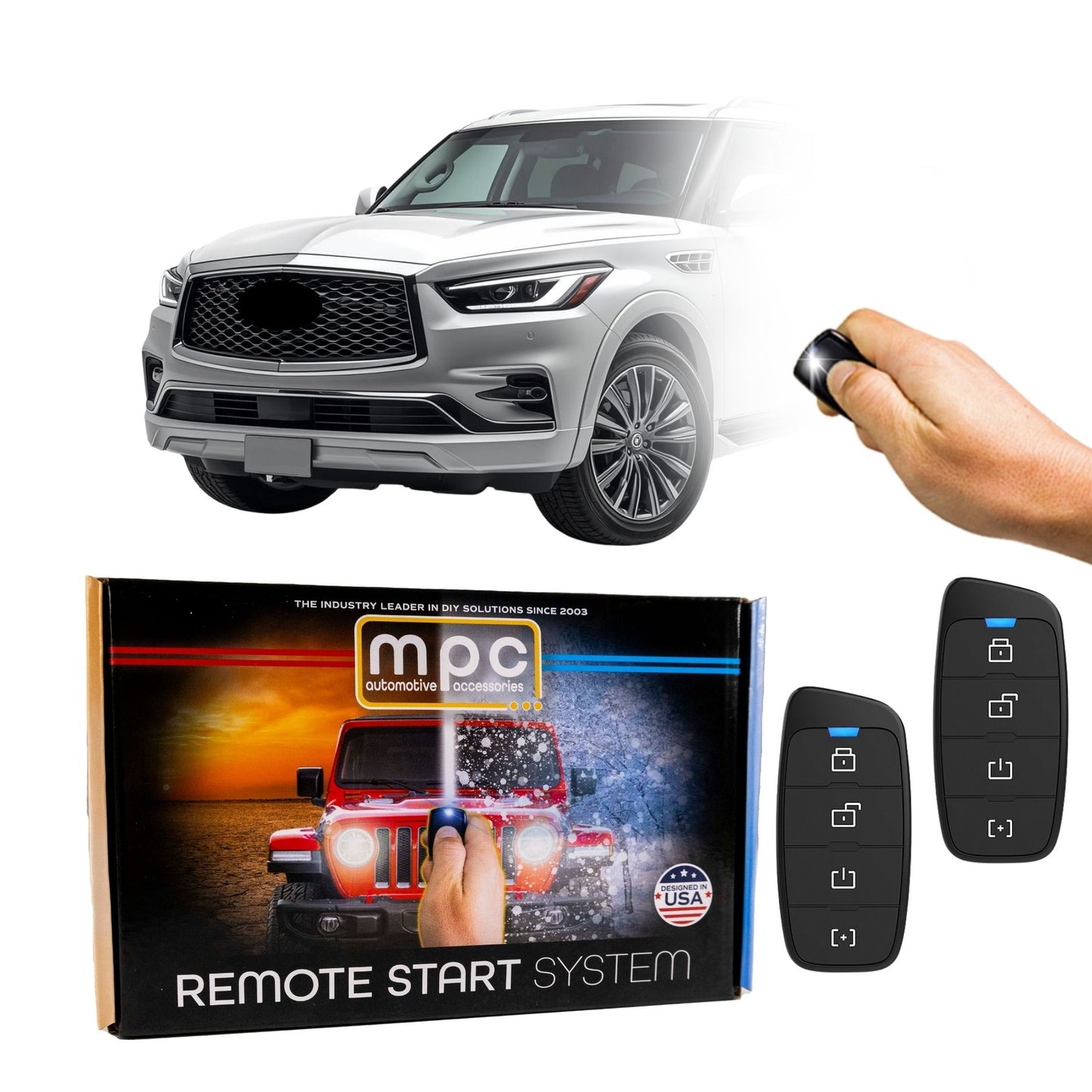 2018-2022 Infiniti QX80 Remote Start Kit - Semi Plug & Play - Push-to-Start