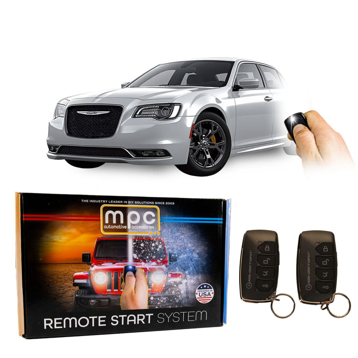 4-Button 2-Way Remote Starter For 2019-2023 Chrysler 300 - Plugin T-Harness