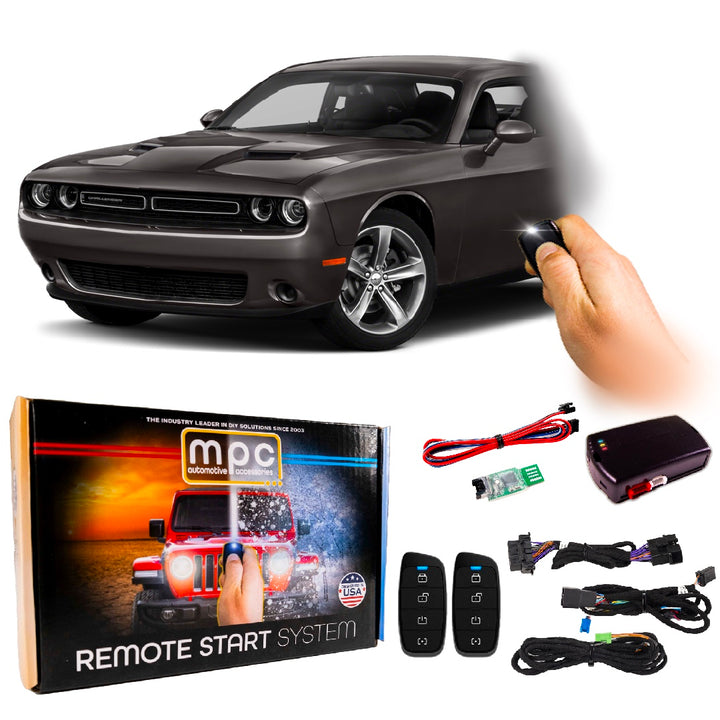 Remote Start Kit For Dodge Challenger 2018 | 2-Way Remotes | Plug and Play