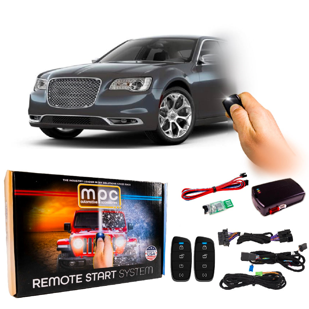 Remote Starter For Chrysler 300C 2018 | 2-Way Long Range Remotes | Plug and Play