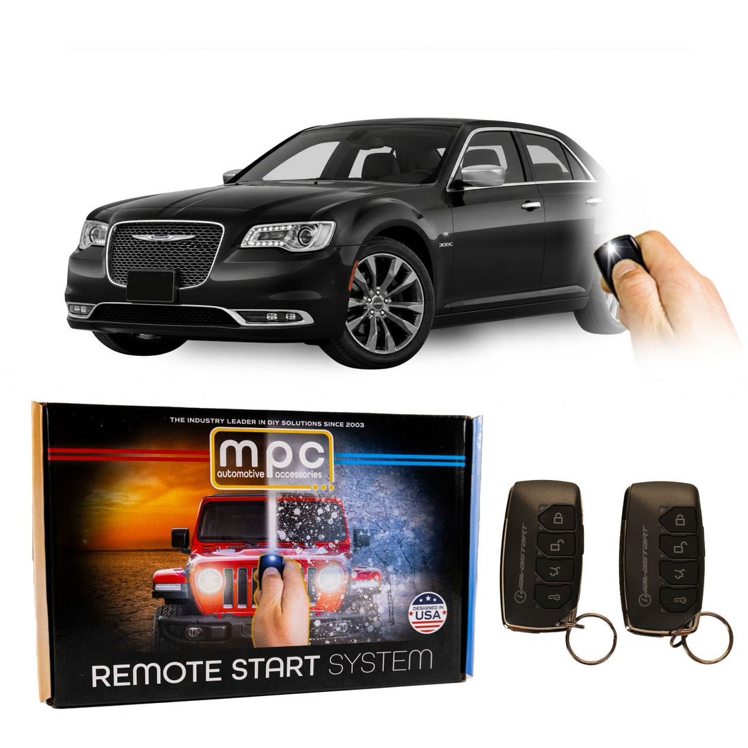 4-Button 2-Way Remote Starter For 2019-2023 Chrysler 300C - Plugin T-Harness