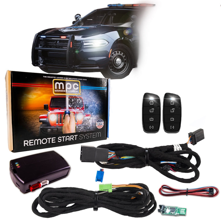 4-Button 2-Way Remote Starter For 2021-2022 Dodge Charger Police Pack