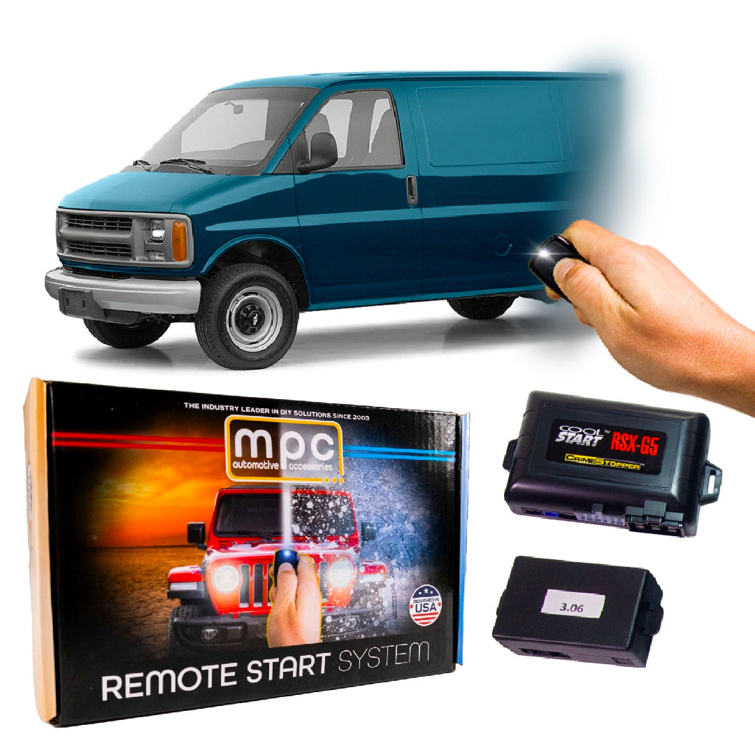 1998-2002 Chevrolet Express Cargo 1500 Remote Start Kit | DIY Basic Installation | Key-to-Start | SmartPhone or Factory Key Fob Activated