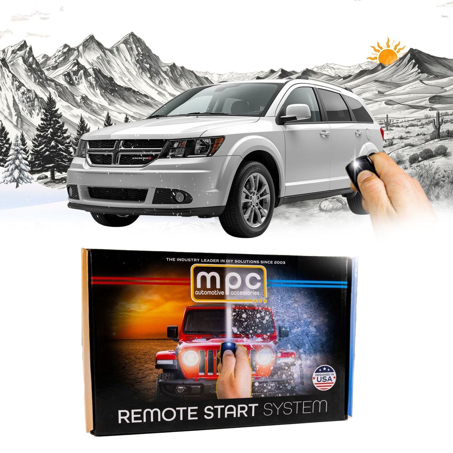 Plug And Play Remote Start For 2018-2020 Dodge Journey::Push-to-Start::Gas