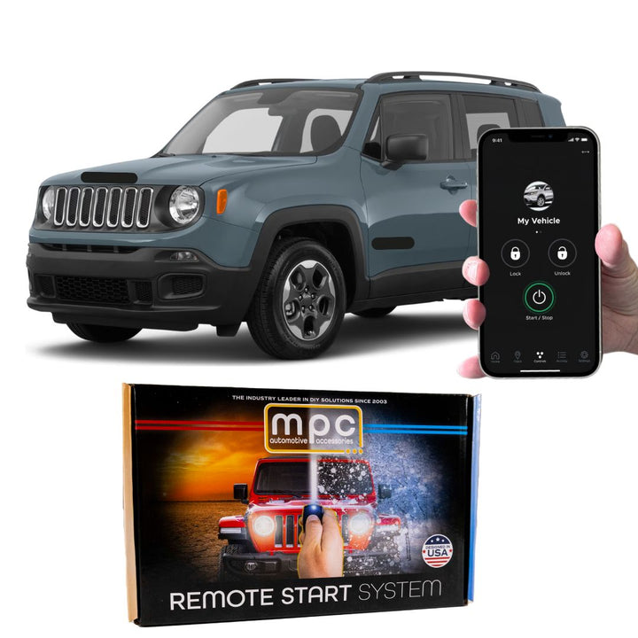 Smartphone Remote Start For 2015-2017 Jeep Renegade -Plug-n-Play - Push-to-Start