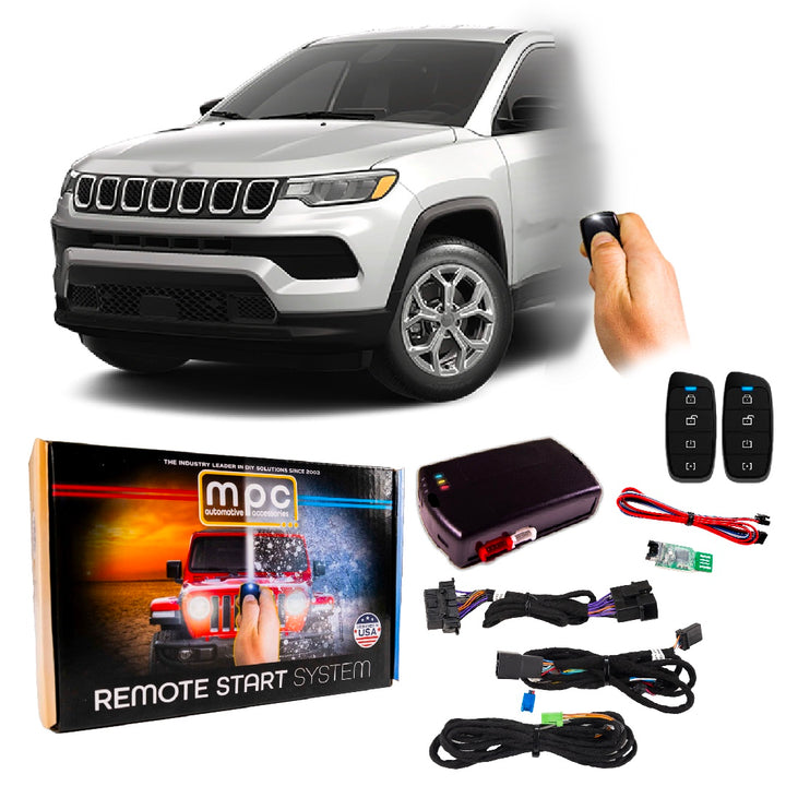 4 Button 1 Way Remote Start For 2019-2024 Jeep Compass-Semi Plug-n-Play - MyPushcart