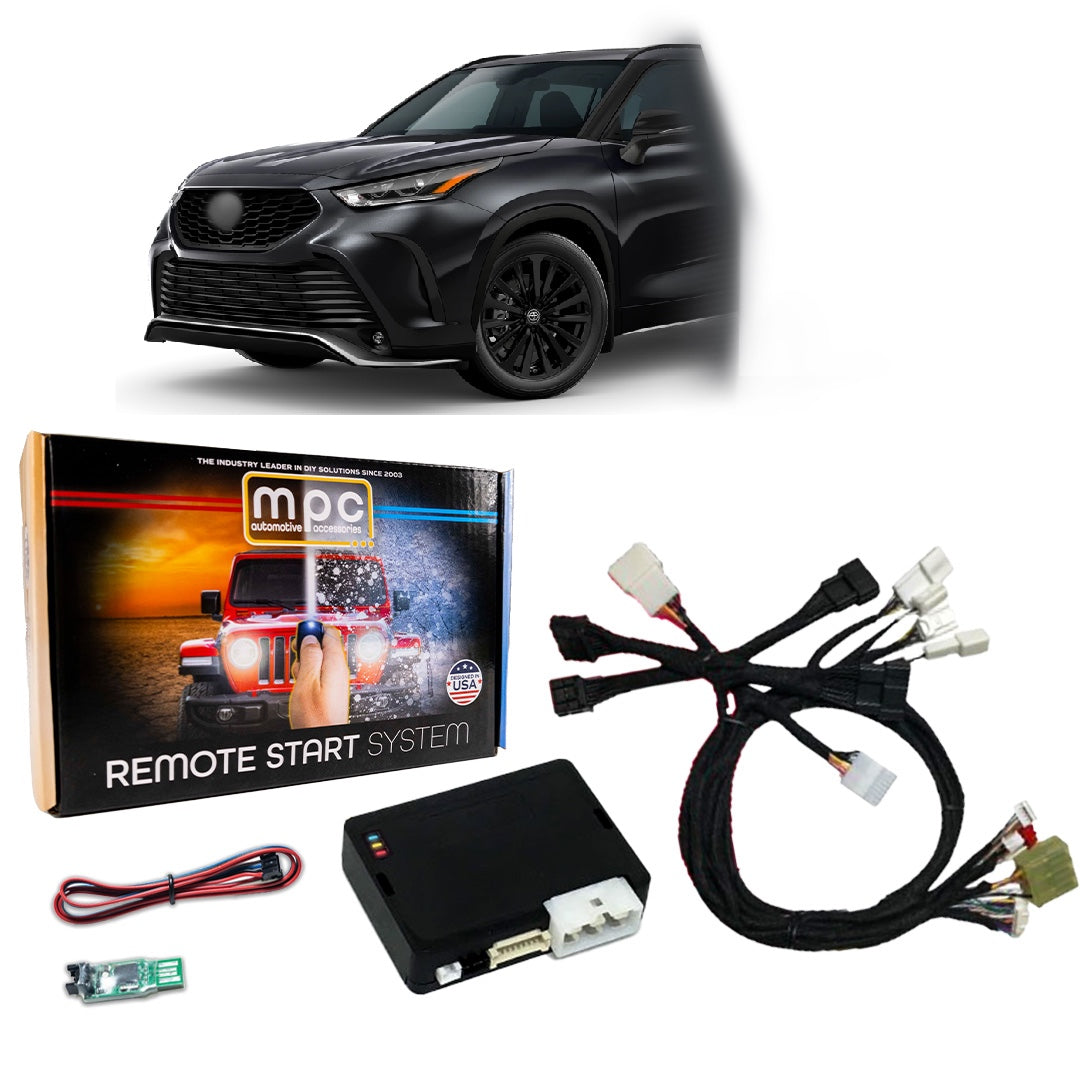 2024 Toyota Highlander Remote Start Kit | Semi Plug & Play | Push-to-Start | Lock 3X to Start | Uses Factory Fob