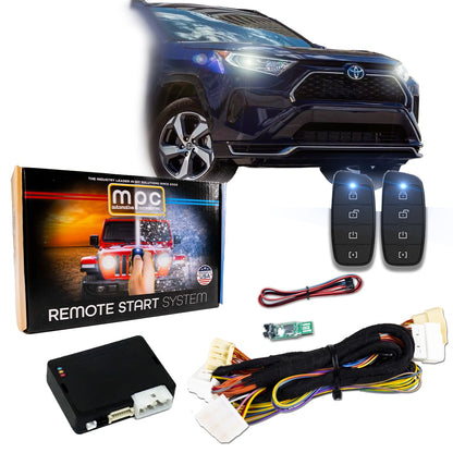 4-Button Remote Start For 2021-2024 Toyota RAV4 Prime Hybrid/2025 Toyota RAV4 PREV Push To Start