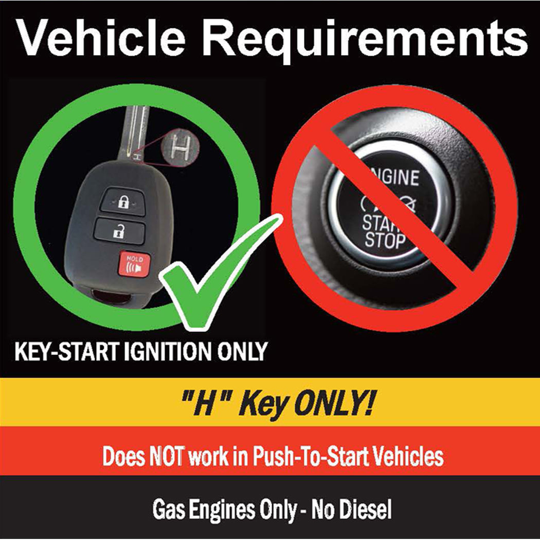 4-Button Remote Start For 2023-2025 Toyota Corolla Hybrid Push To Start