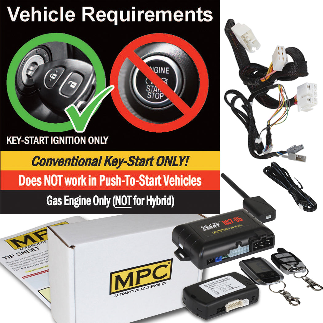 Complete 2-Way LCD Remote Start Kit For 2012-2015 Honda Civic - T-Harness