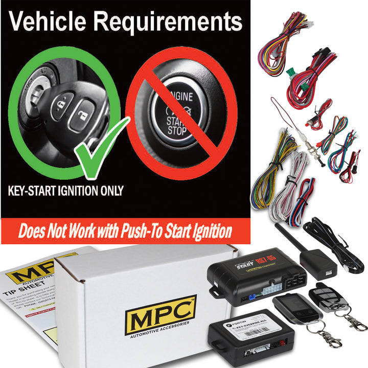 2 Way LCD Remote Start With Keyless Entry Kit For 2008 Ford E-350