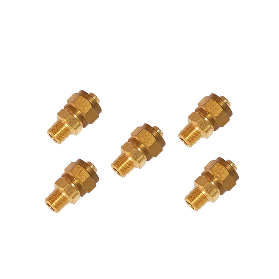 Brass Compression Fitting - 1/4" Male NPT to 1/2" O.D Nylon Air Tube - 5 pack - MyPushcart