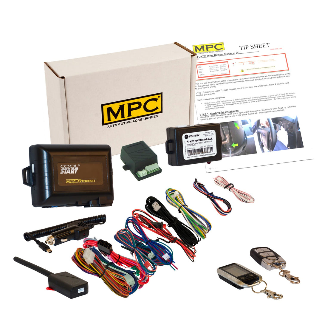 Complete 2 Way LCD Remote Start/Keyless Kit For 1999 - 2001 Mazda B - Series - MyPushcart