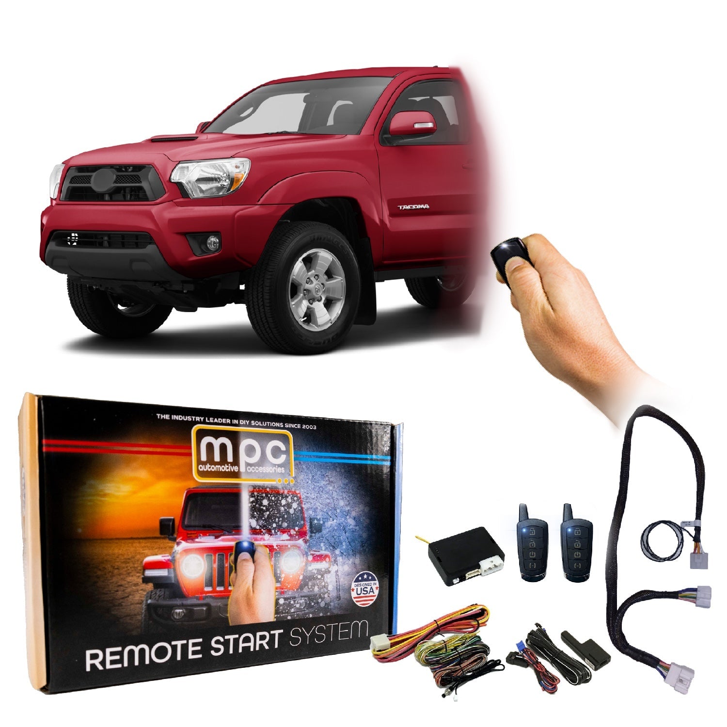 Complete 2 - Way Remote Start Kit For 2010 - 2015 Toyota Tacoma - With T - Harness - MyPushcart