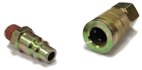 3/8" Industrial Interchange Quick-Connect Air Hose Coupling Set